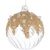 Bizzotto Sfera di Natale Beautify D 100 Mm Vetro Trasparente Oro