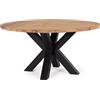Bizzotto Tavolo Roderick Rotondo D 150 Cm H 77 Cm Teak Antracite