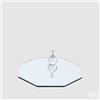 EDG Enzo De Gasperi Base Specchio Ottagonale D 25 Cm Vetro Silver