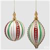 EDG Enzo De Gasperi Addobbo Palla Fuso Stelle di Natale H 19 Cm D 10 Cm White Red 1 Pz