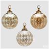 EDG Enzo De Gasperi Addobbo Palla di Natale Blumen Ass. D 10 Cm Dark Gold 1 Pz