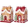 Ad Trend Scatola Casetta Natale Ceramica Ass. 9 x 8 x 13 Cm Multicolor 1 Pz