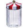 Ad Trend Barattolo Natale Vetro e Latta D 11 Cm H 19,5 Cm Bianco Rosso