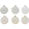 ARPIMEX Decorazione Sfera Natale D 100 Mm Vetro Assortiti Stili White 1 Pz