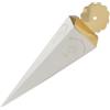 Big Party Bomboniera Cono Quadrato Comunione 4 x 19 x 4 Cm Gold Metal Cf 25 Pz