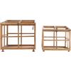 ARPIMEX Set 2 Lanterne Legno M.G. 48 x 36 x 46 Cm