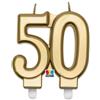 Big Party Candelina Numero 50 Elegant Gold H 9 Cm