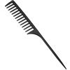 VOCOSTE Pettine A Coda Con Denti Larghi per Capelli Ondulati 1 Pz | Materiale: Plastica, Dimensioni: 25x3.5x0.6cm, Distanza Denti: 6mm, Punta Per Separare, Resistente Al Calore