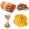 SicaHomy Set di 70 corone dell'Avvento naturali con fette d'arancia essiccate, fette di limone, bastoncini di cannella, anice stellato e spago di iuta per corona dell'Avvento