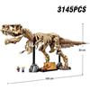 BUILDING BLOCKS Dinosauro T-Rex Scheletro JURASSIC Fossili 3145 Pezzi 105cm da Costruire
