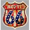 Routeify Adesivo Route 66 USA 10cm Segnale Stradale Road Trip 8 Stati