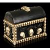 Totenkopf Schatulle Piratenschatz Scatola Schmuck Gothic Decò in Gesso