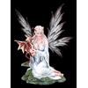 Figuren Shop GmbH Figurina Elfo Tagaria Con Drago Rosso Fantasy Deko 40 cm in Resina
