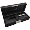 Penna Stilografica "WALDMANN" Argento Sterlingo 925 Modello Scacchi Smalto Nero