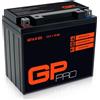 GP-Pro Batteria al gel GP-PRO GB16-B, 12 V, 19 Ah, 240 A, per motociclette, manutenzione esente