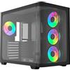 Ocypus Iota C70 Curve ARGB, case per PC di formato medio, colore nero, compatibile con schede madri ATX, ITX e Micro ATX, realizzato in ABS (acrilonitrile butadiene stirene) e SPCC, con pannello laterale in vetro temperato, ideale per gaming