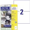 AVERY Zweckform 3655-10 - Etichette universali (20 adesivi per indirizzi, 210 x 148 mm su A4, stampabili, etichette adesive con ultragrip, DHL, per HomeOffice), 10 fogli, colore: Bianco