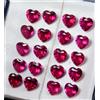OM SAI GEMS Rubino Loose Gemma Trattato 20 Pezzi 20.00 Cts 6 MM Certificato Forma Cuore Lot