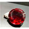 109 CT Naturale Rosso Topazio Taglio Rotondo 925 Solid Argento Sterling Pendente