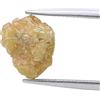 Sparkling Fancy Diamonds Naturale Uncut Diamante 4.06tcw Giallo Irregolare Forma di Per Anello