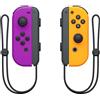 Set da due Joy-Con viola neon/arancione neon