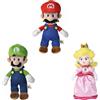 Set di peluche di Mario, Luigi e Principessa Peach