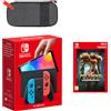 Pacchetto Nintendo Switch - Modello OLED (blu neon/rosso neon) Metroid Prime Remastered