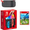 Nintendo Switch - Modello OLED (blu neon/rosso neon) The Legend of Zelda: Breath of the Wild Pack