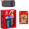Pacchetto Nintendo Switch - Modello OLED (blu neon/rosso neon) Paper Mario: Il Portale Millenario