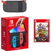 Nintendo Switch - Modello OLED (blu neon/rosso neon) Super Mario 3D World + Bowser's Fury Pack