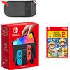 Nintendo Switch - Modello OLED (blu neon/rosso neon) Super Mario Maker 2 Pack