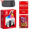 Nintendo Switch - Modello OLED (bianco) Pokémon Scarlatto + Nintendo Switch Online 3 mesi individuale Pack