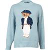 POLO RALPH LAUREN MAGLIA POLO BEAR DI POLO RALPH LAUREN 001 CELESTE Donna