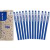 PILOT - Set di 12 FriXion Ball Stick - Penna a Inchiostro Termosensibile Cancellabile - La FriXion economica - Blu - Punta Media