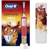 Oral-B Spazzolino Elettrico Kids 3+, 1 Testina, Custodia, Rosso | Disney Re Leone, Ricaricabile, 1 Testina di Ricambio per Spazzolino Elettrico, dai 3 Anni, Delicato su Gengive, Custodia