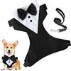 Generico Abito Da Sposa Per Cani - Abito Da Sposa Formale Per Animali Domestici Con | Papillon, Da Festa Di Nozze Con Corda Da Trazione, Elegante Camicia Per Cani Costume Per Di Piccola Taglia