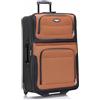 Travel Select Amsterdam - Trolley verticale espandibile, Arancione, Checked-Large 29-Inch, Amsterdam - Trolley verticale espandibile