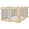QUICK STAR Quick-Star 4 pareti Laterali con zanzariera per Gazebo 3 x 4 m Parete Laterale Sabbia