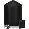 Gucass Copertura Barbecue per Weber 57cm, 420D Oxford Rotondo Telo Copri Barbecue Esterno Ø77x90cm, Impermeabile Telo Protettivo per BBQ Grill, Anti Vento Polvere Sole Neve Feci di Uccelli
