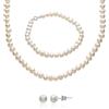 MAYUMI Set collana, bracciale e orecchini con perle semisferiche in argento 925 mayumi