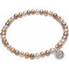 MAYUMI Bracciale con perle multicolore e charm mamma in argento 925 mayumi