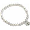 MAYUMI Bracciale con perle semisferiche e charm mamma in argento 925 mayumi