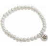 MAYUMI Bracciale con perle semisferiche e charm fiore in argento 925 mayumi
