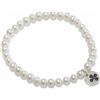 MAYUMI Bracciale con perle semisferiche e quadrifoglio in argento 925 mayumi