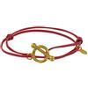 Schmuck Les Poulettes LES POULETTES BIJOUX - Bracciale Doppio Giro Placcato in Oro con Chiusura T e Collegamento in Pelle Scorrevole