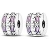 Parmuz in Argento Sterling 925 Clip charm Compatibile con Bracciale e Collane Spacer Ciondoli di perline ferma per braccialetti con ciondoli Regalo di gioielli per donna