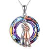 YAFEINI Collane a goccia Infinity in argento sterling 925 per donna, collana con ciondolo in zirconi per la festa della mamma, catena per mamma, gioielli per il compleanno, regali per le donne, ragazza, mamma e figlia