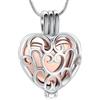 VCCWYQK Cuore Urna Collane per Ceneri per Donne Ritorna Gioielli Fiore Memorial Mini Keepsake Cenere Hollow Pendente