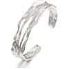 LILIE&WHITE, Bracciale in oro da donna stile bohémien, in oro o argento, aperto, per il ritorno a scuola, gioielli, S, ottone