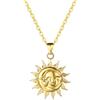 JewelryWe Collana da donna con sole e luna, in acciaio inox, con mezzaluna, luce del sole, collana dell'amicizia, sorella, idea regalo per donne e ragazze